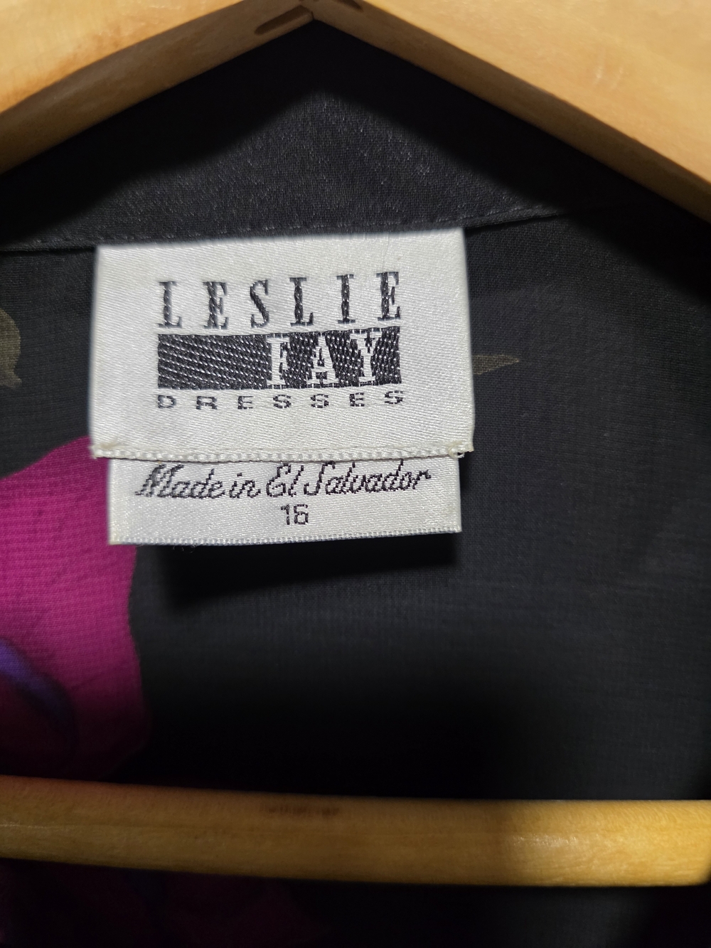 Leslie Fay Black Maxi Dress with Hot Pink Rose Print Jacket - Picture 6 of 6